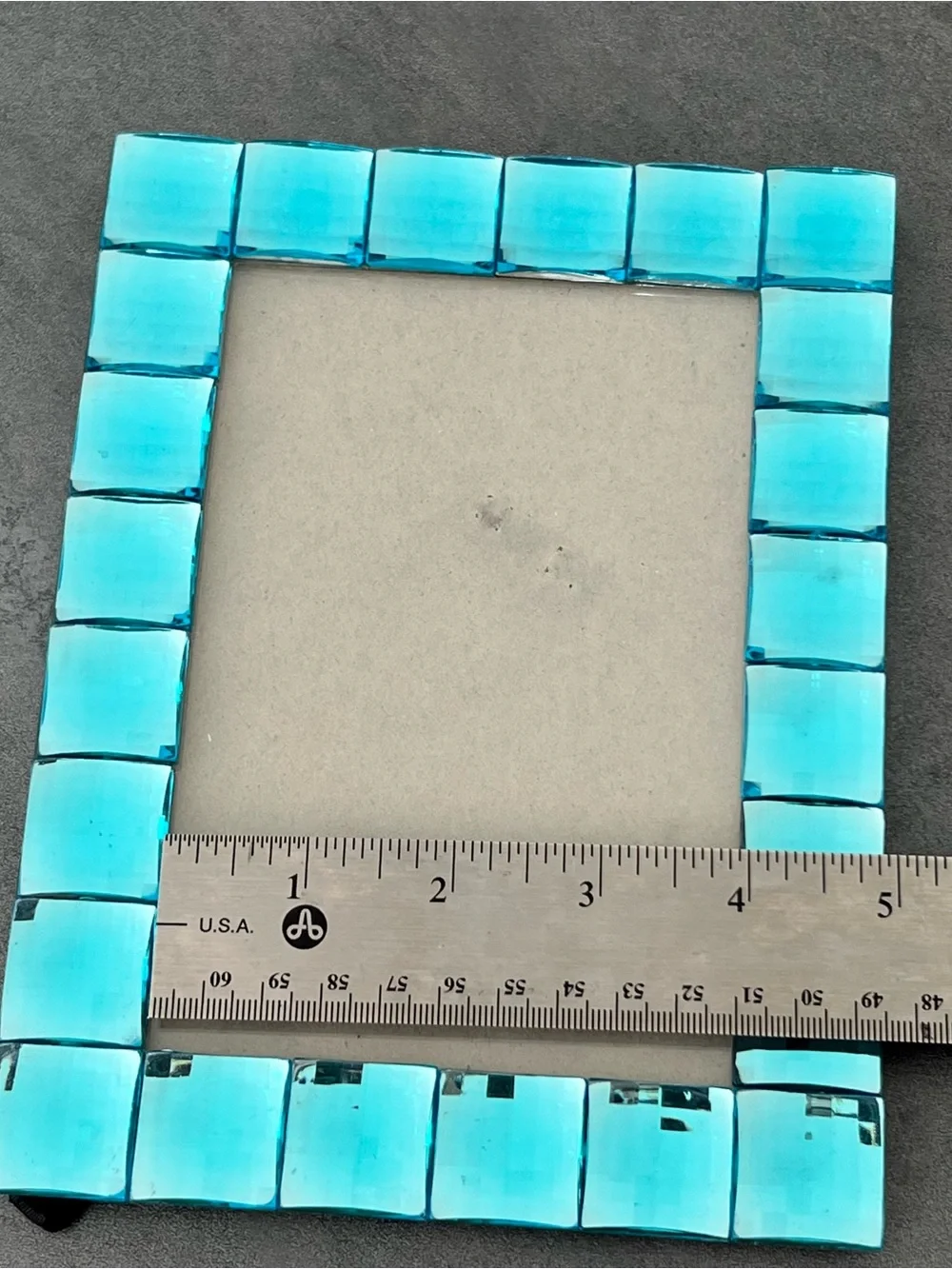 Isaac Jacobs Decorative Sparkling Blue Jewel Bauble 4x6‎ Picture Frame Y2K Vibes
